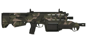 The Promet SG 6.5 mm assault rifle.