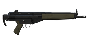 The G3KA4 7.62 mm carbine.