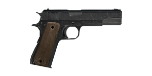 The M1911 .45 ACP handgun.