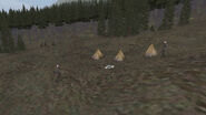 Partisan encampment in the forests north of Trosky (Mid 1982)