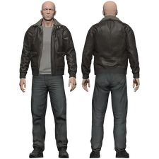 Brown - [Leather Jacket (Open)]