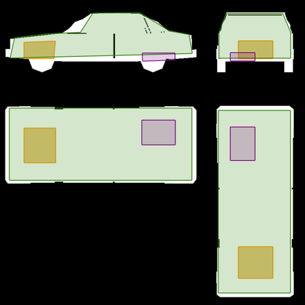 LEGENDGreen = BodyOrange = EngineViolet = Fuel tank