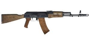 The AK-74 5.45 mm assault rifle.