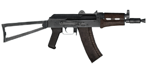 The AKS-74U 5.45 mm carbine.