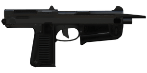 The PM-63 9 mm submachine gun.