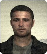 Harris' profile mugshot as seen in the briefing for Coltan Blues.