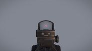 Top-mount collimator sight.