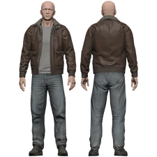 Light Brown - [Leather Jacket (Open)]