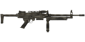 The SA-77 Compact 7.62 mm medium machine gun.