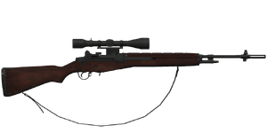 The XM21 7.62 mm sniper rifle.