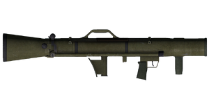The MAAWS 84 mm rocket launcher.