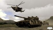 Promotional screenshot released during the pre-Alpha. Note the Arid Hex camouflage scheme used by the Slammer.