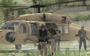 RACS-operated UH-60 variant dropping off members of the Royal Flush PMC team.