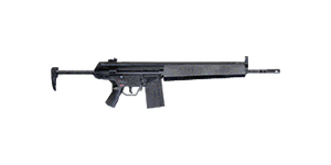 The G3A4 7.62 mm assault rifle.