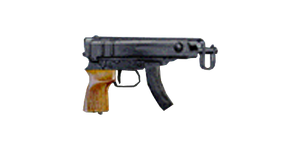 The Sa-61 Scorpion 7.62 mm submachine gun.