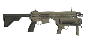 The SPAR-16 GL 5.56 mm assault rifle.