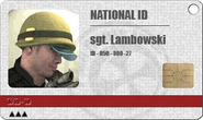 Lambowski's ID card.