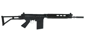 The FN FAL 7.62 mm battle rifle.