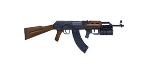 The AK-74 GL 5.45 mm assault rifle.
