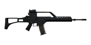 The G36 5.56 mm assault rifle.
