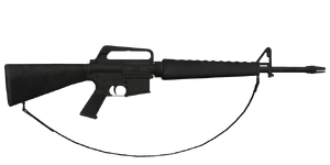The M16 USAF 5.56 mm assault rifle.