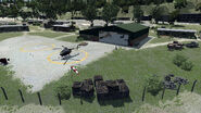 Exterior of the main building/hangar.
