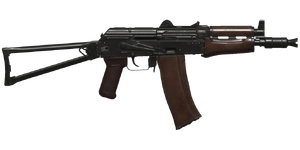 The AKS-74UN 5.45 mm carbine.
