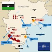 UN/NATO coalition forces plan of attack.