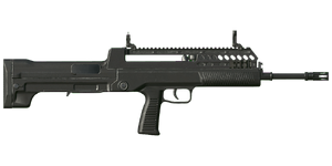 The CAR-95 5.8 mm bullpup assault rifle.