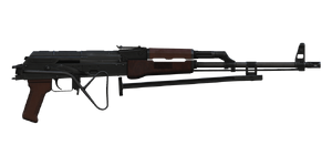 The LMG K 500 S 7.62 mm assault rifle.
