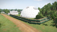 Geodesic dome, eastern side.