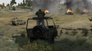 Two -armed UAZ-469s almost wipe out a platoon of T-34s.