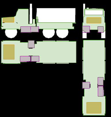 LEGENDGreen = BodyOrange = EngineViolet = Fuel tanks