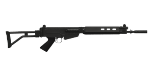 The FAL 7.62 mm battle rifle.