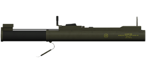 The M72 LAW 66 mm rocket launcher.
