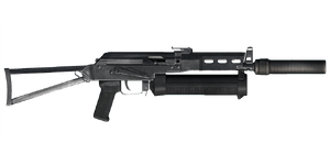 The PP-19 Bizon SD 9 mm submachine gun.