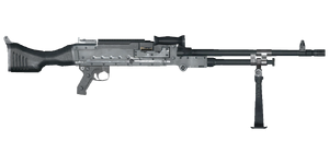 The M240 7.62 mm medium machine gun.