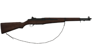 The M1 Garand (Rifle Grenade) 7.62 mm rifle.