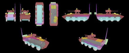 LEGENDGreen = glass_armored.bisurfLime green = armor_1mm_plate.bisurfMaroon = armor_7mm_plate.bisurfPink = plastic.bisurfPurple = armor_3mm_plate.bisurfTeal = iron.bisurfYellow = armor_5mm_plate