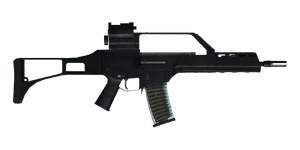 The G36K 5.56 mm carbine.
