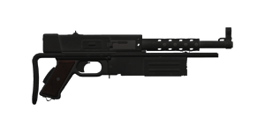 The MAT-49 9 mm submachine gun.
