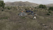 Anti-government militia staging area prior to its destruction by Czech SOF.