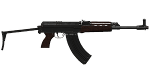 The Sa-58V 7.62 mm assault rifle.