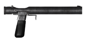 The Welrod 7.65 mm handgun.