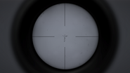 Scope reticle view.