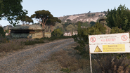 Entrance to the abandoned research base, western side.