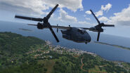 A V-44X Blackfish over Tanoa.