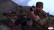 Promotional screenshot released for the campaign's second episode. Orestes (on the right) can be seen armed with the Mk20C fitted with an ACO sight.