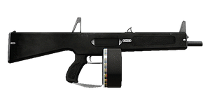 The AA-12 12 Gauge shotgun.