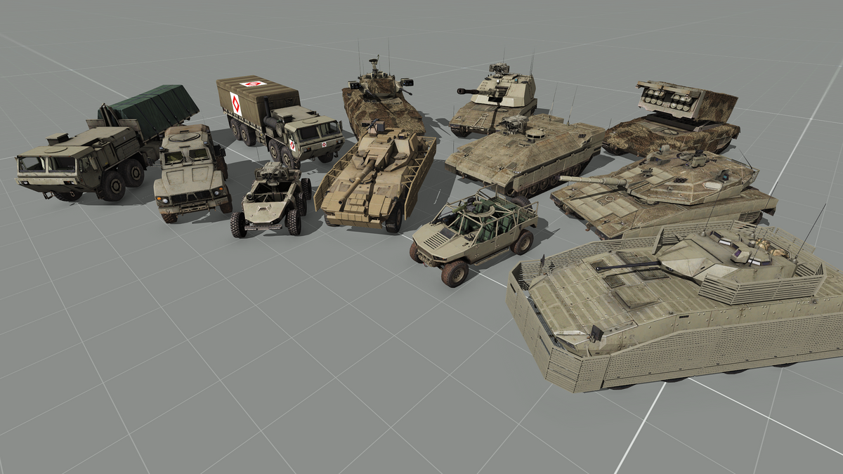 Vehicle size comparison image - Lost Dragons mod for ARMA 3 - ModDB